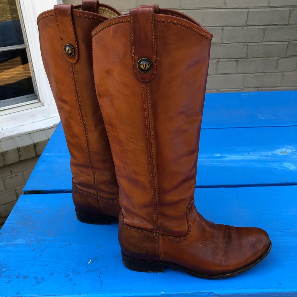 EUC Frye Melissa Cognac Boots Size 7